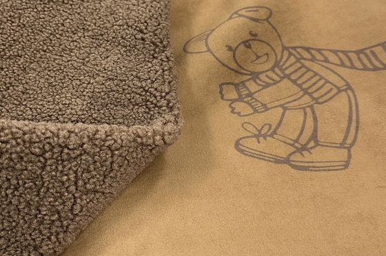 Niedźwiedź brunatny 400gsm 160cm wiązany polar 100% PU wiązany polar Sherpa