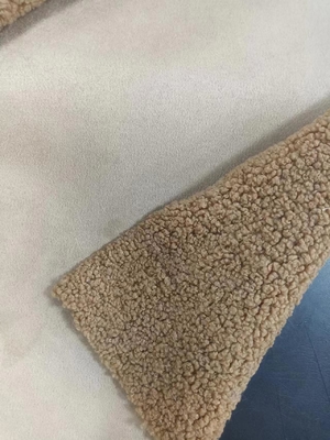 760gm Płyty Teddy kręcone pluszowe tkaniny kompozytowej suede z tym samym kolorem