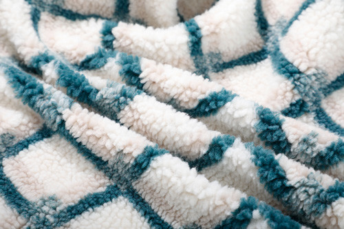 Wzór Faux Sherpa Fabric 500m, żakardowa tkanina poliestrowa Sherpa