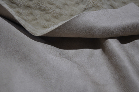 620 g / m2 Poliester 100 p Futro Solid Sherpa Solid Suede Bonded Fleece Fabric