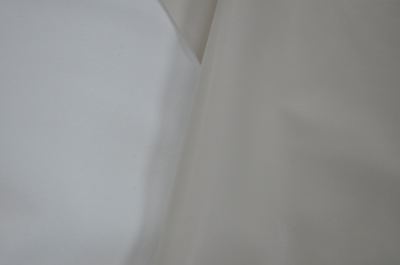 Biały Solid Faux PU 137cm Regenerowana skóra Solidna CLR