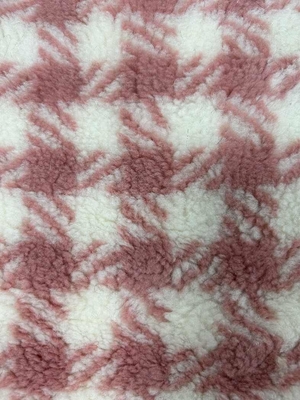 Jacquard 100% poliester Sherpa tkanina faux 150cm regulowane 400GSM