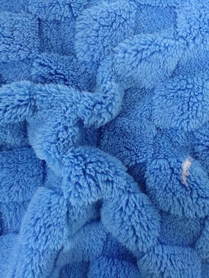 150-170 cm Błękitno-niebieski, dwustronny, recykling jacquard, betonowy aksamit bawełniany