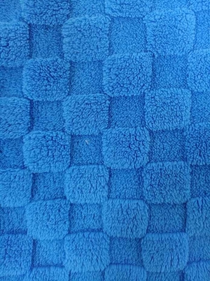 150-170 cm Błękitno-niebieski, dwustronny, recykling jacquard, betonowy aksamit bawełniany