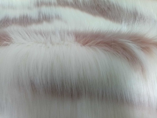 Różowy biały 150cm Długie włosy Faux Fur, Stwórz ciepłą i luksusową modę zimową