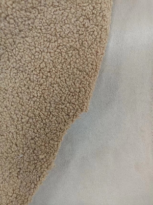 760gm Płyty Teddy kręcone pluszowe tkaniny kompozytowej suede z tym samym kolorem
